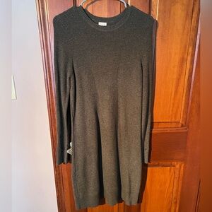 Green waffle knit sweater dress, size Med